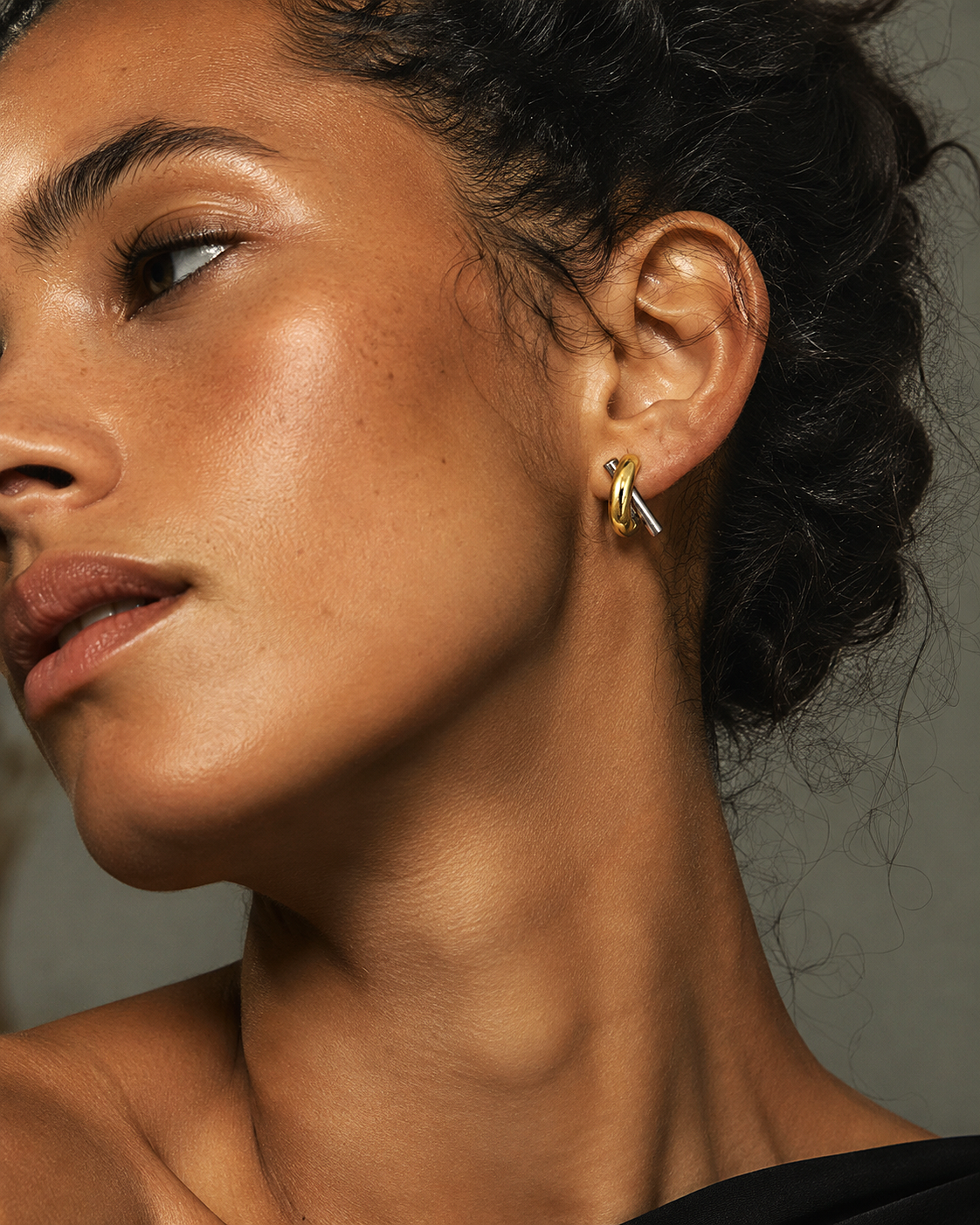 The Two Tone Cross Earrings - B E L O R I