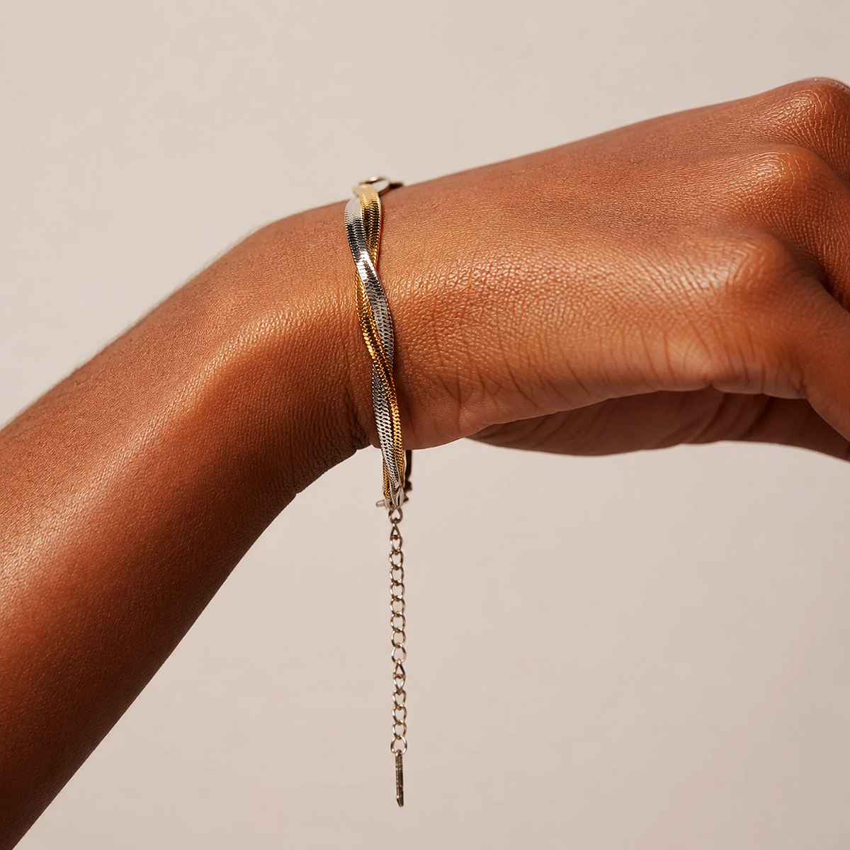 Shift Two-tone earrings with Two-Tone Bracelet