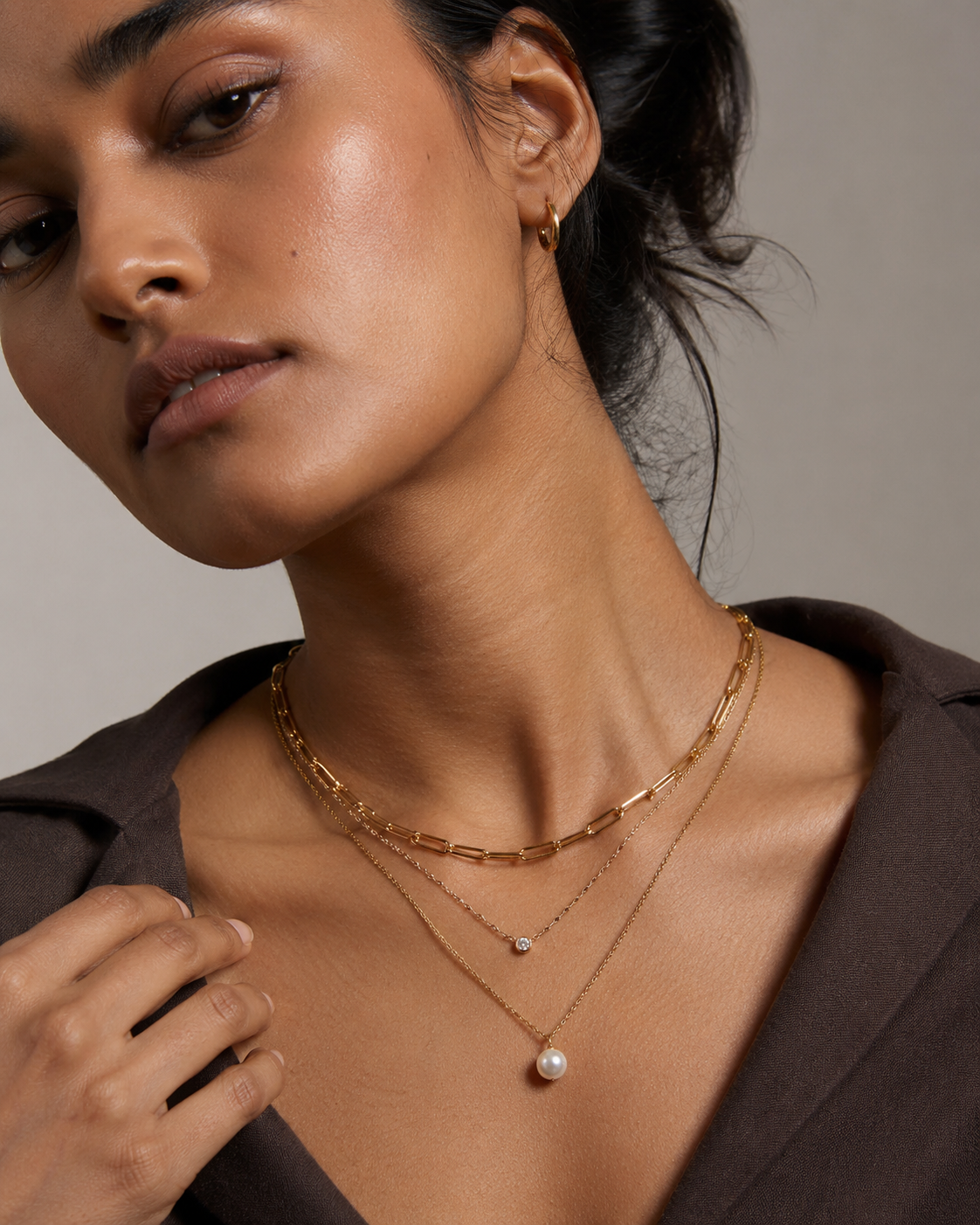 Pre-Layered Pearl Drop Chain - B E L O R I