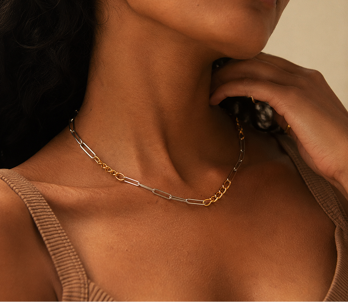 The Two Tone Chain Necklace - B E L O R I