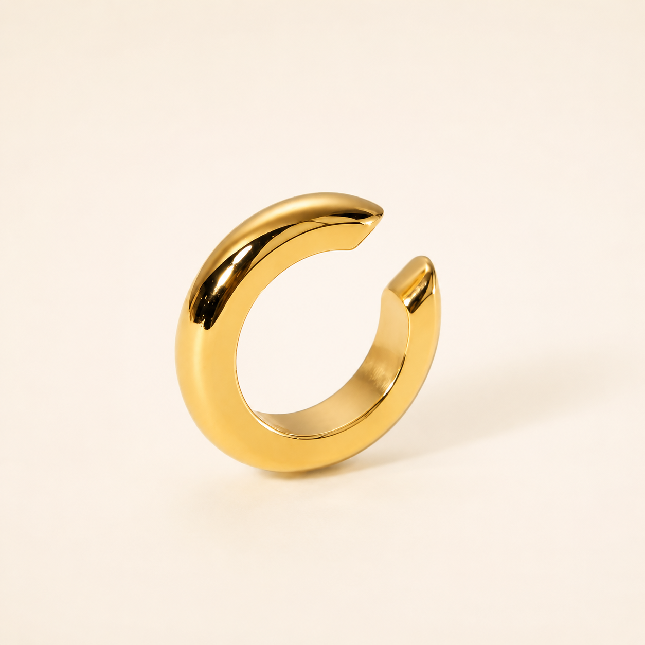 18k Gold Sculpted Ear Cuff