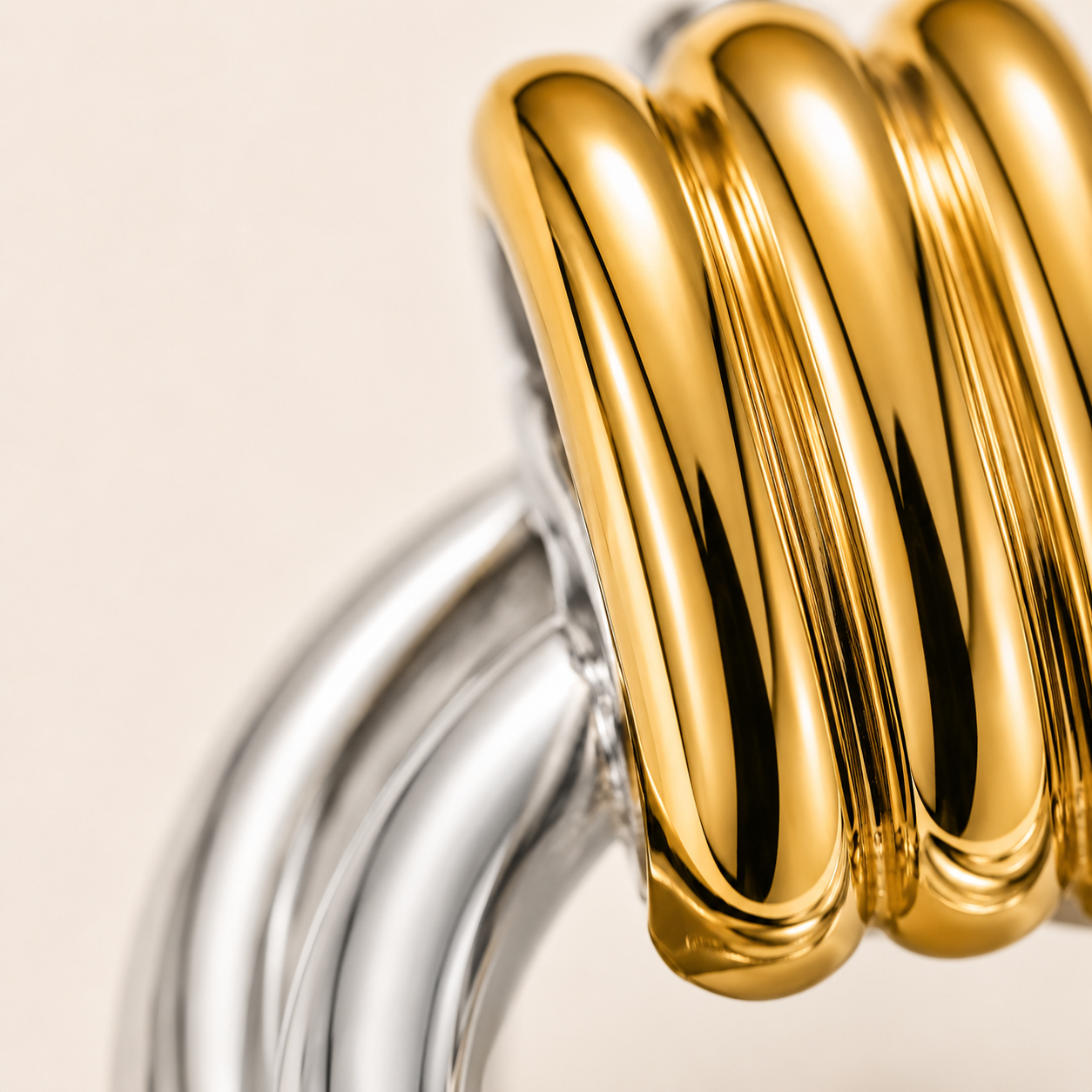 The Two Tone Door Knocker Earrings