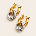 Dual-Toned Sculpted Link Drops
