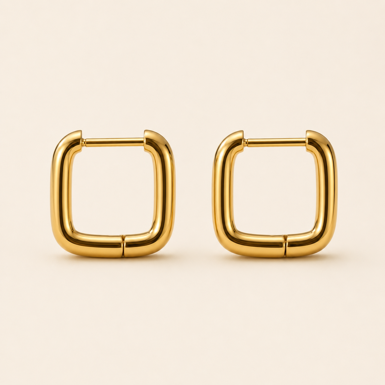 The Square Hoop Earrings