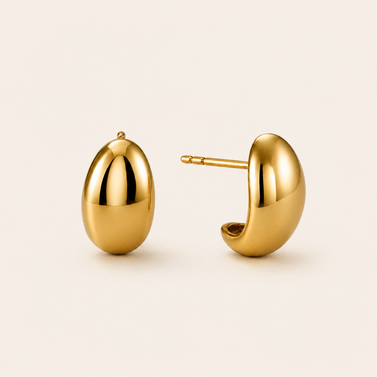 The Gold Drop Stud Earrings
