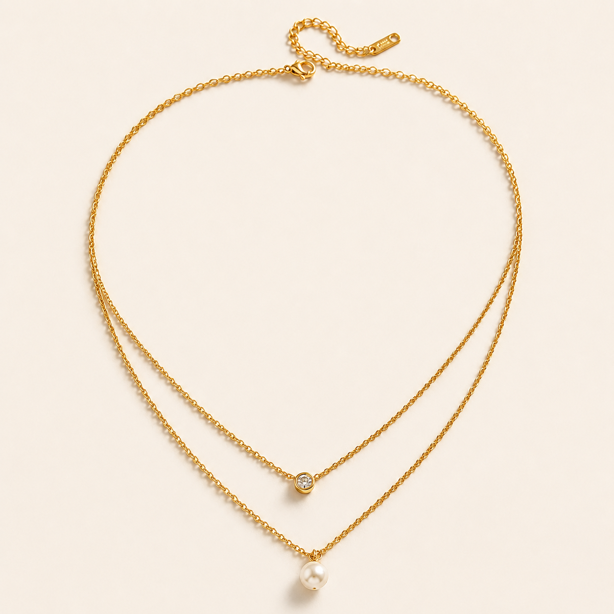 Pre-Layered Pearl Drop Chain