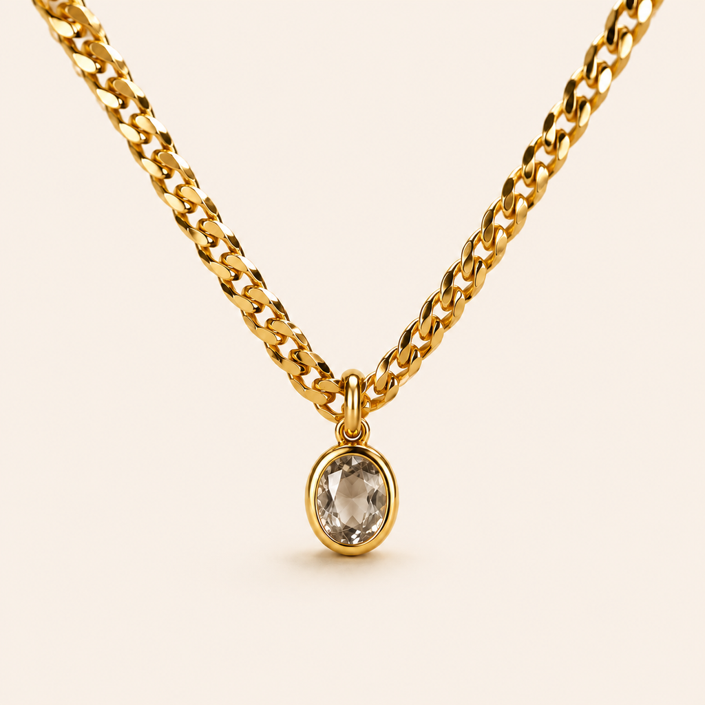 The Curb Stone Necklace