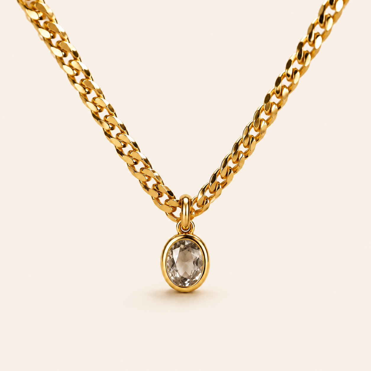 The Curb Stone Necklace