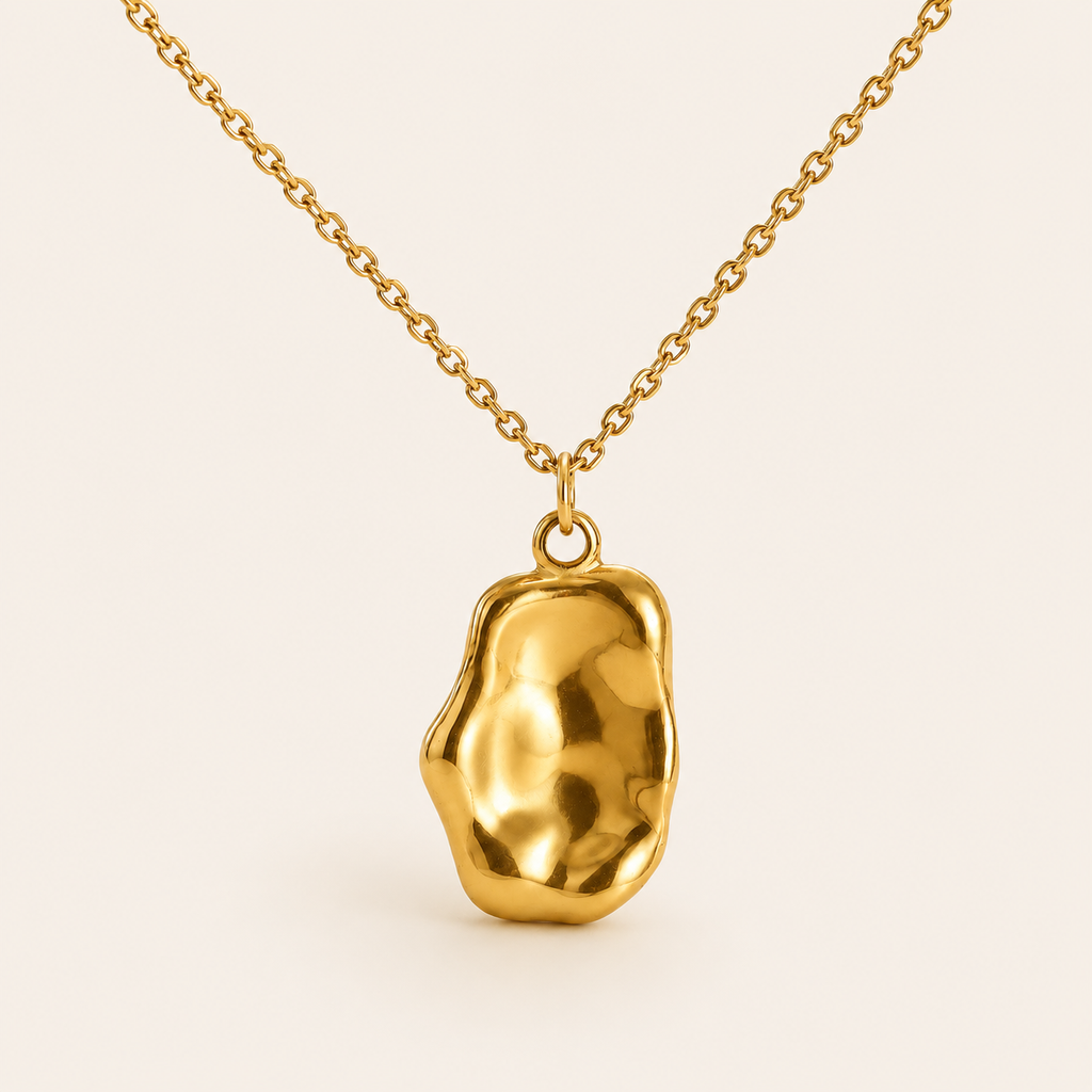 Sculpted Molten Nugget Necklace