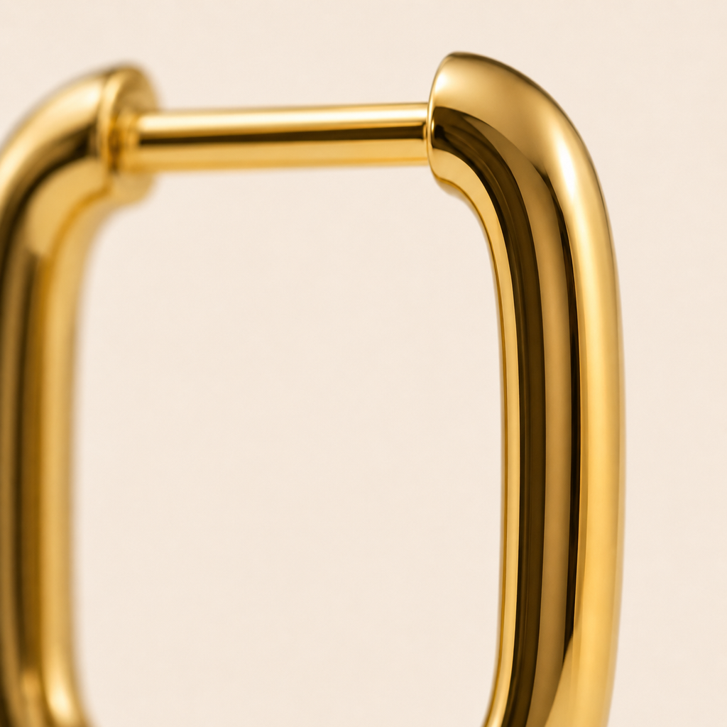 The Square Hoop Earrings