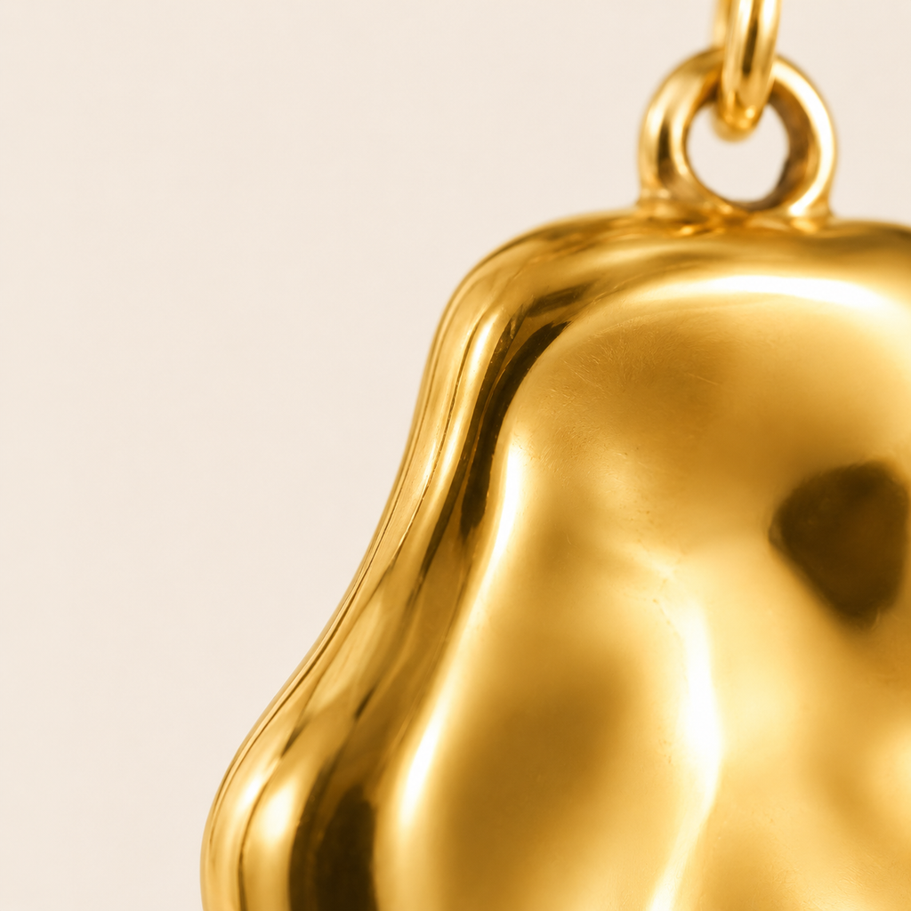 Sculpted Molten Nugget Necklace