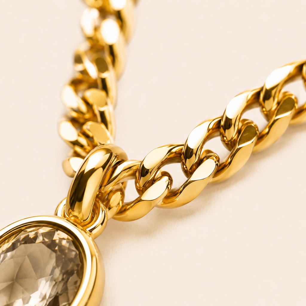 The Curb Stone Necklace