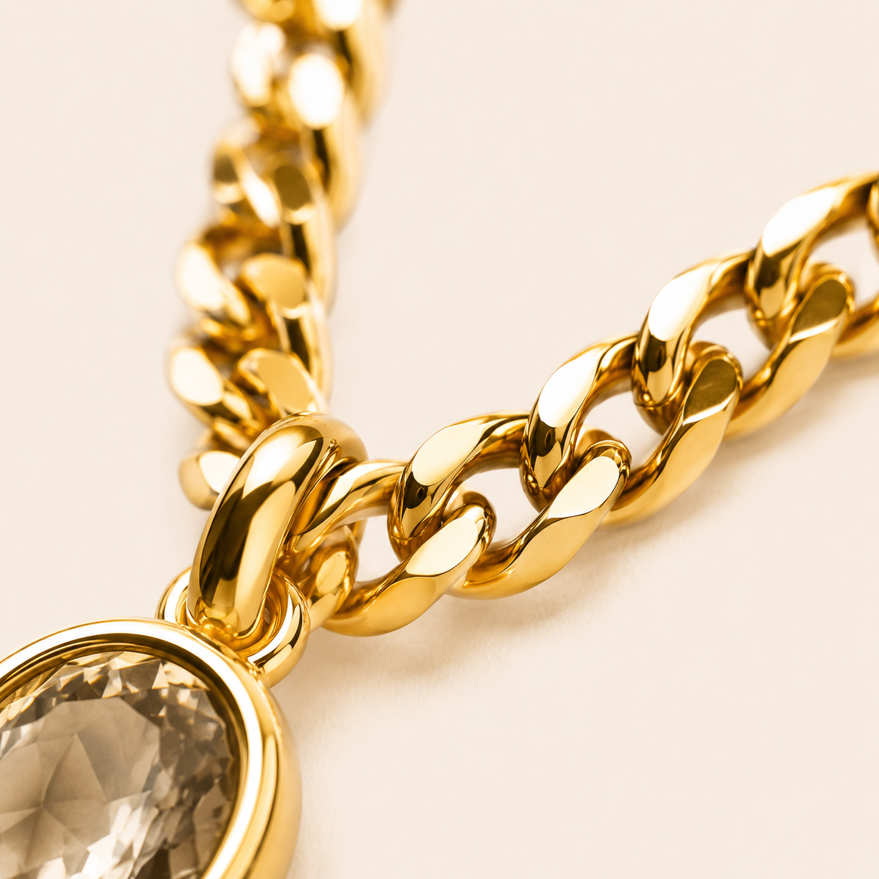 The Curb Stone Necklace