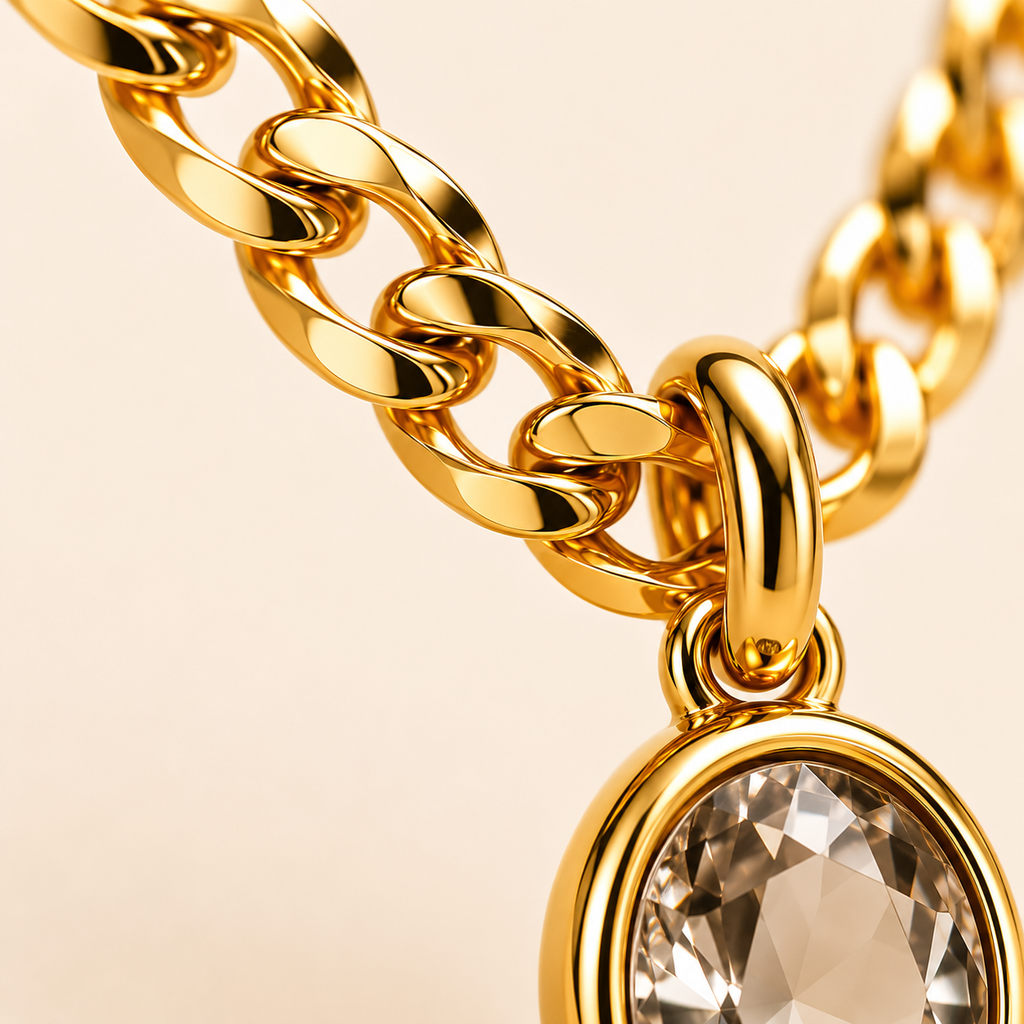 The Curb Stone Necklace
