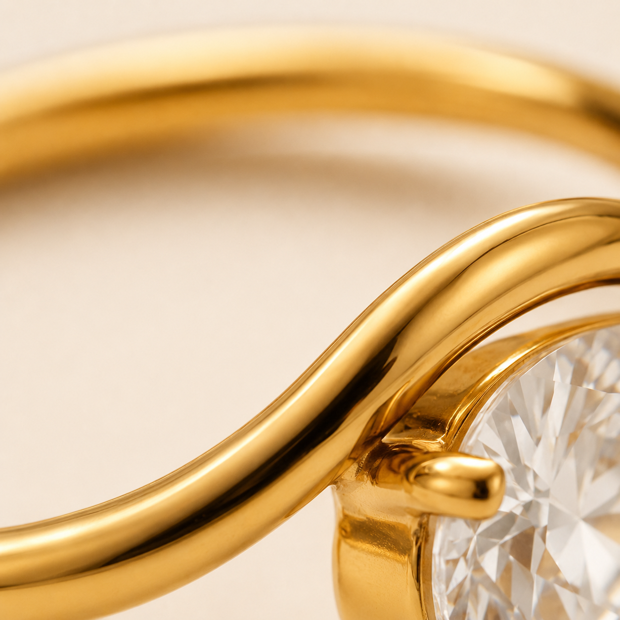 The Pear Twist Ring