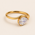 The Pear Twist Ring