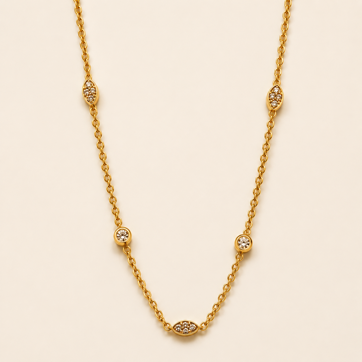 The Mixed Stone Station Necklace