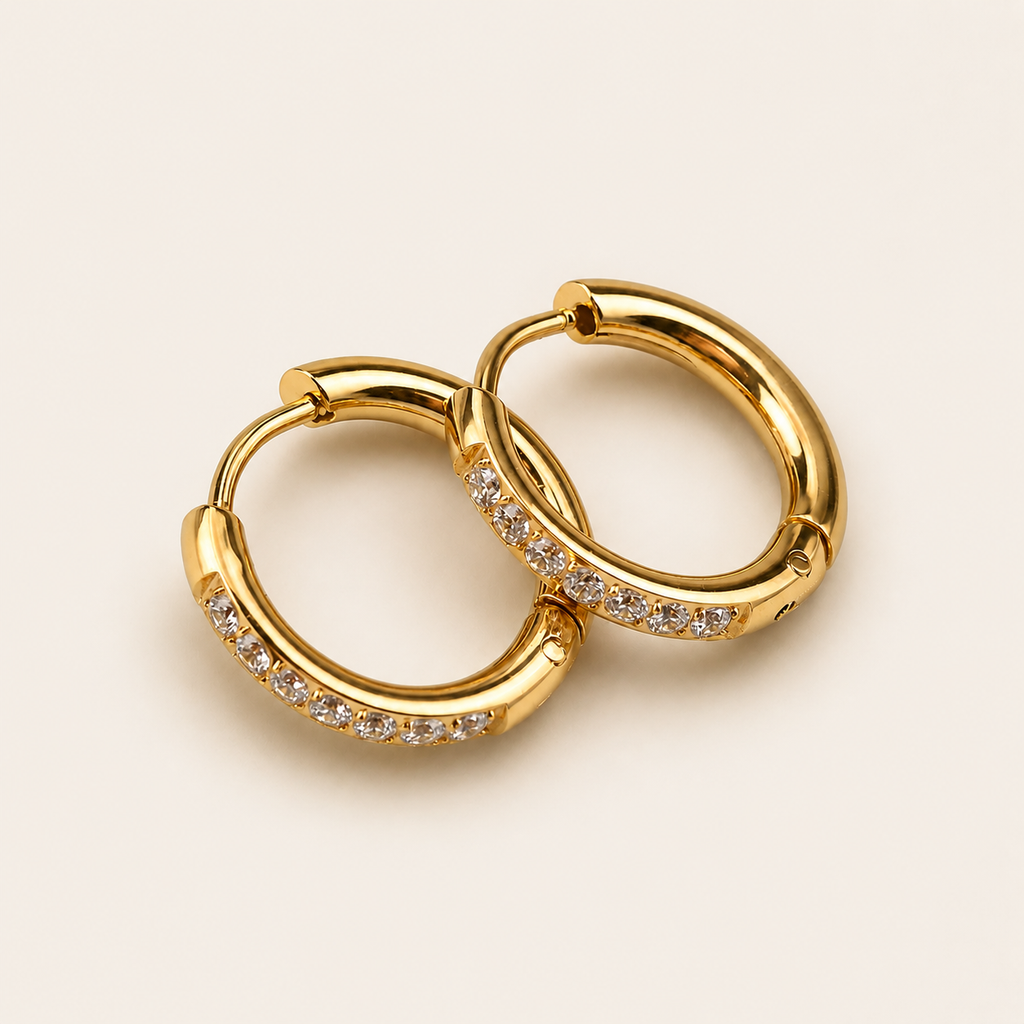 The Crystal Hoop Earrings