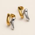 The Two Tone Twist Earrings