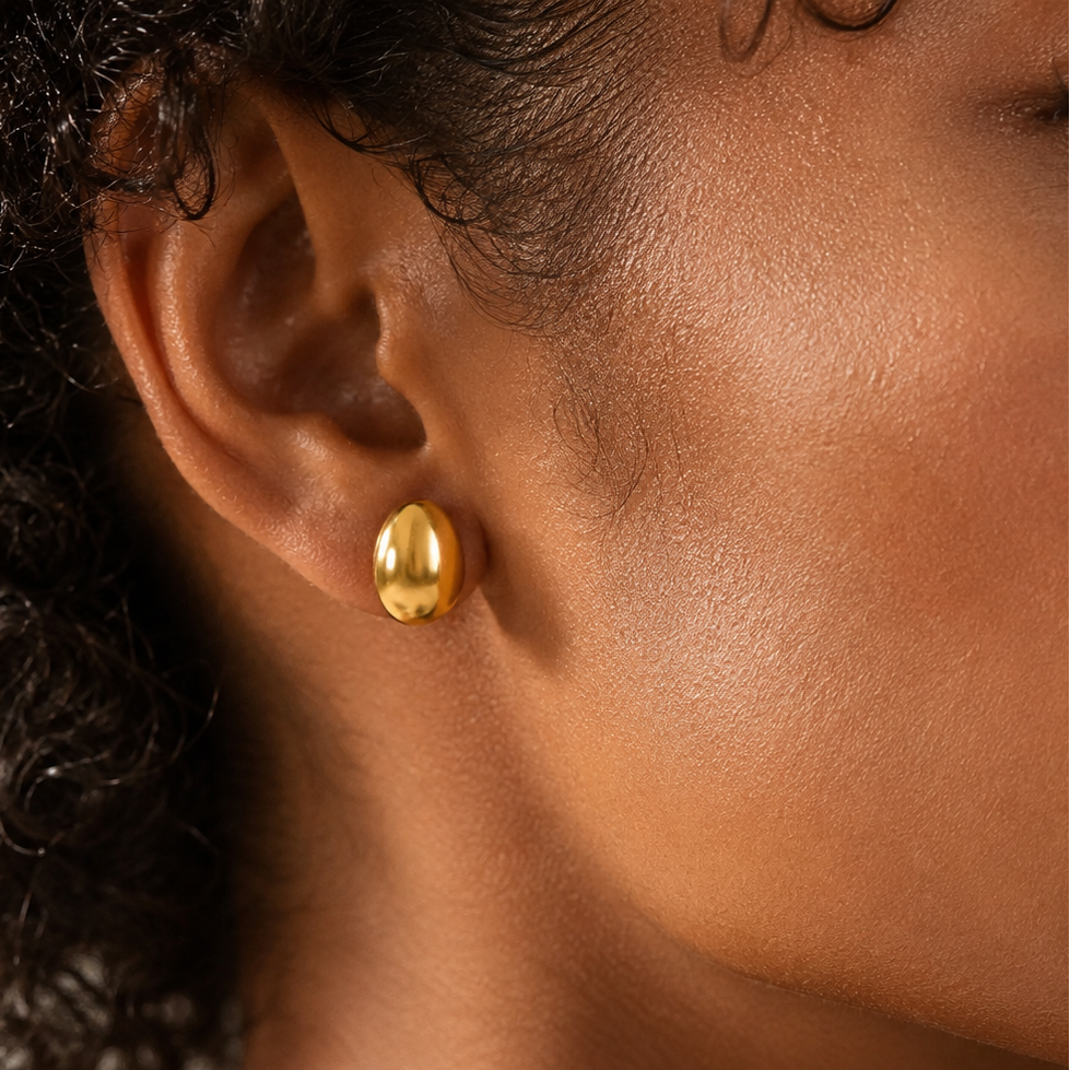 The Gold Drop Stud Earrings