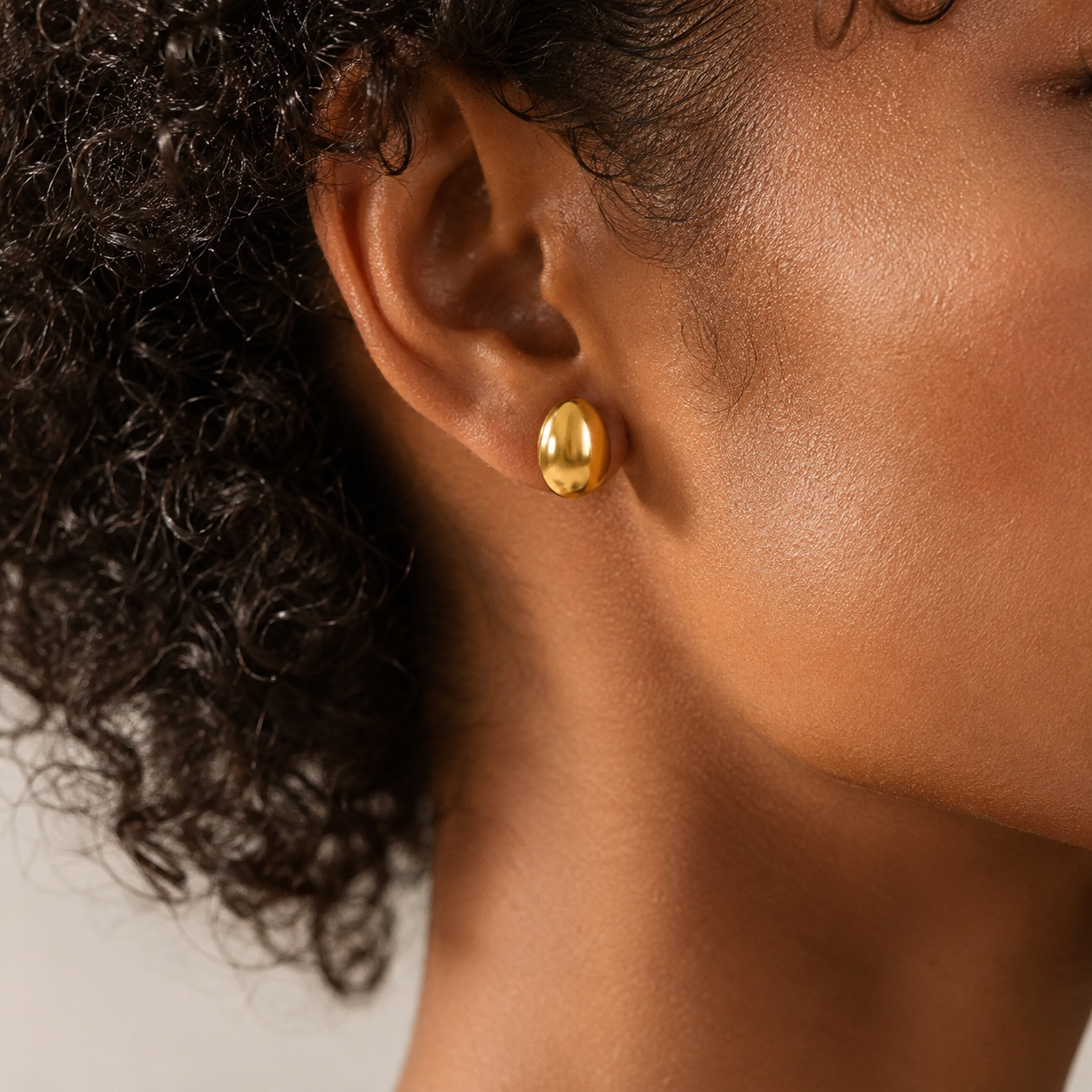 The Gold Drop Stud Earrings