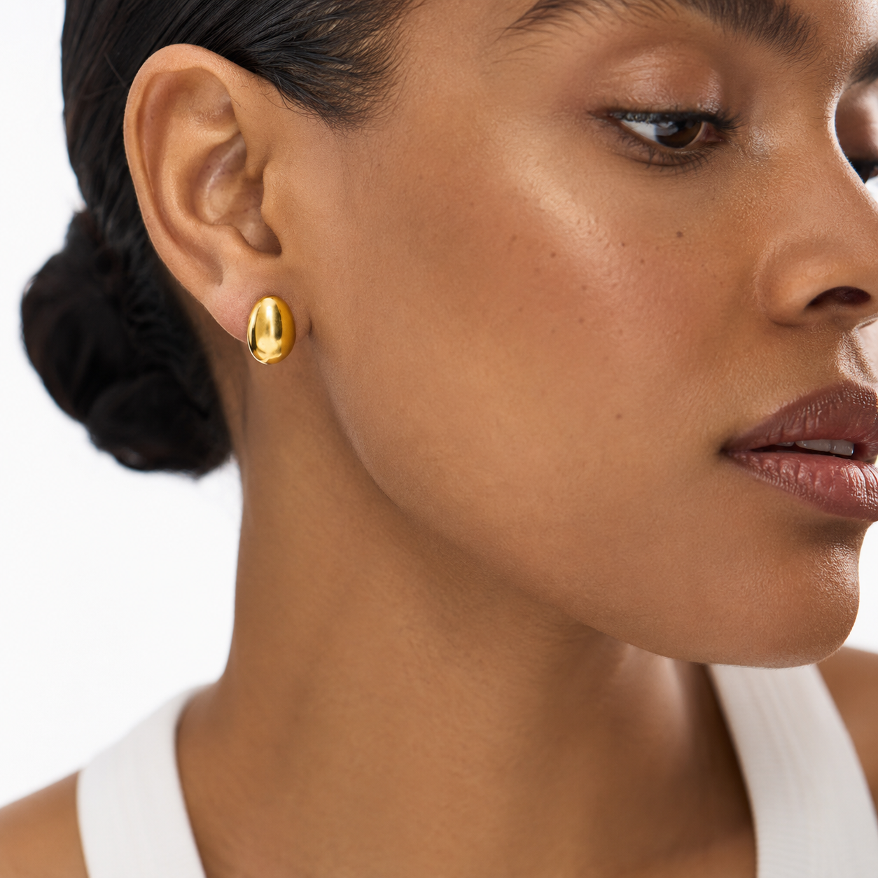 The Gold Drop Stud Earrings