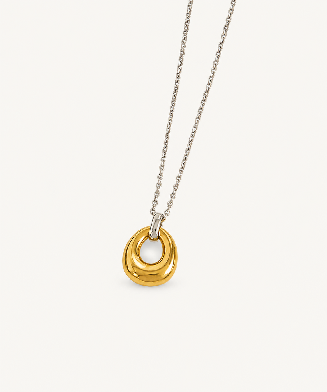 Mixed Metal Molten Halo Necklace - B E L O R I