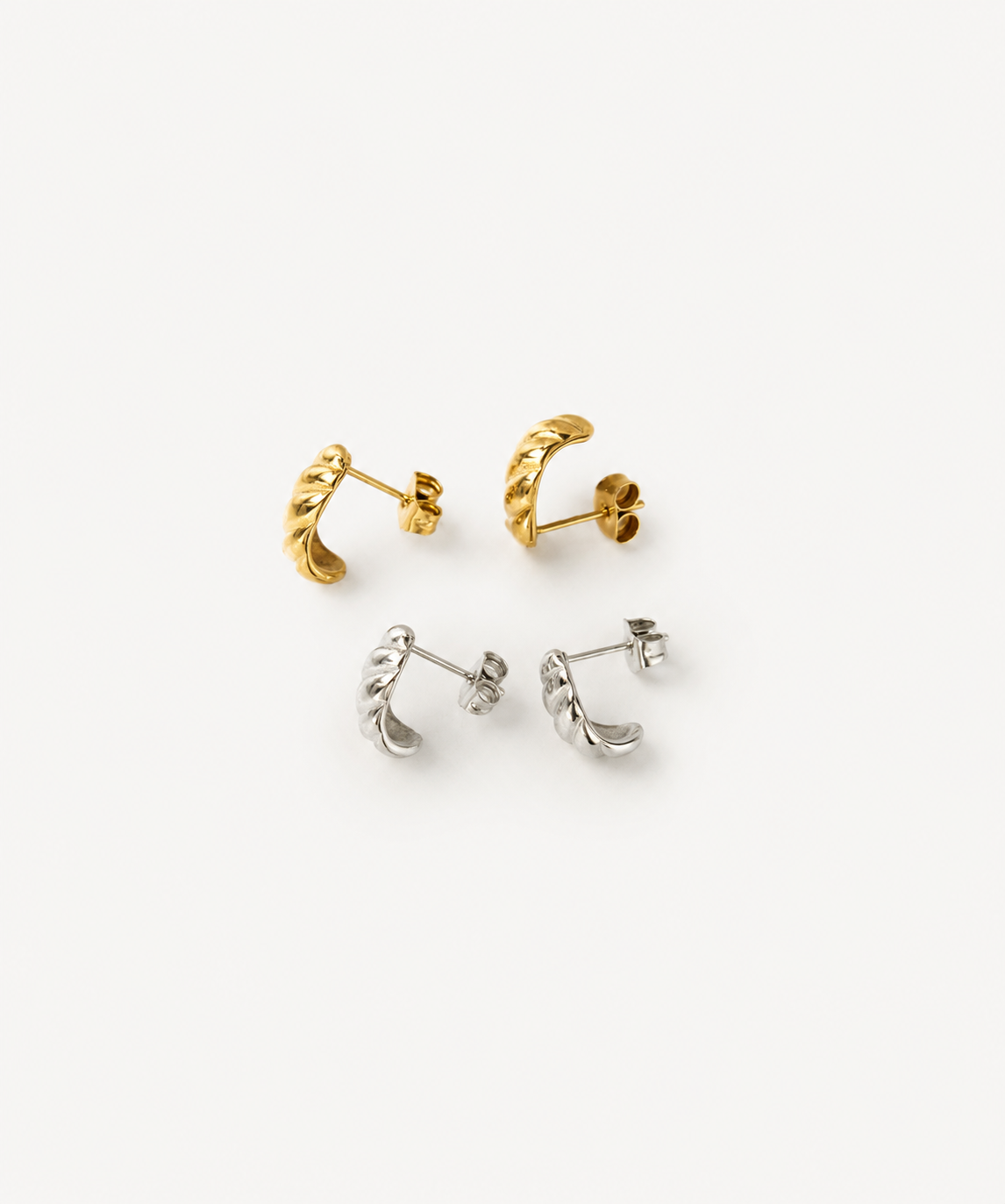 The Twisted Huggie Earrings - B E L O R I