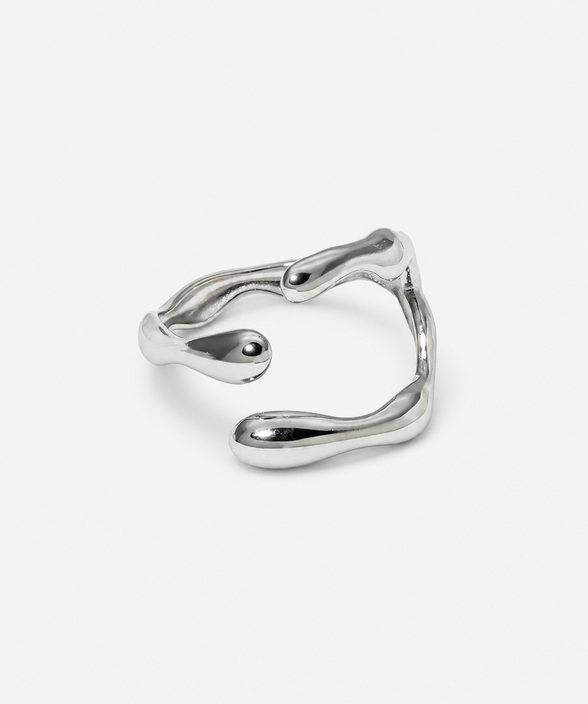 Sculpted Open Band Ring 18K Gold Plated Ring - B E L O R I