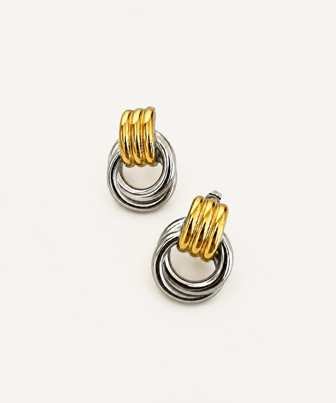 The Two Tone Door Knocker Earrings - B E L O R I
