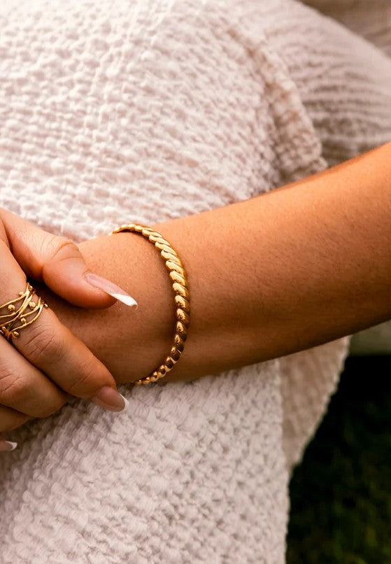 On Repeat 18K Gold-Plated Cuff Bracelet