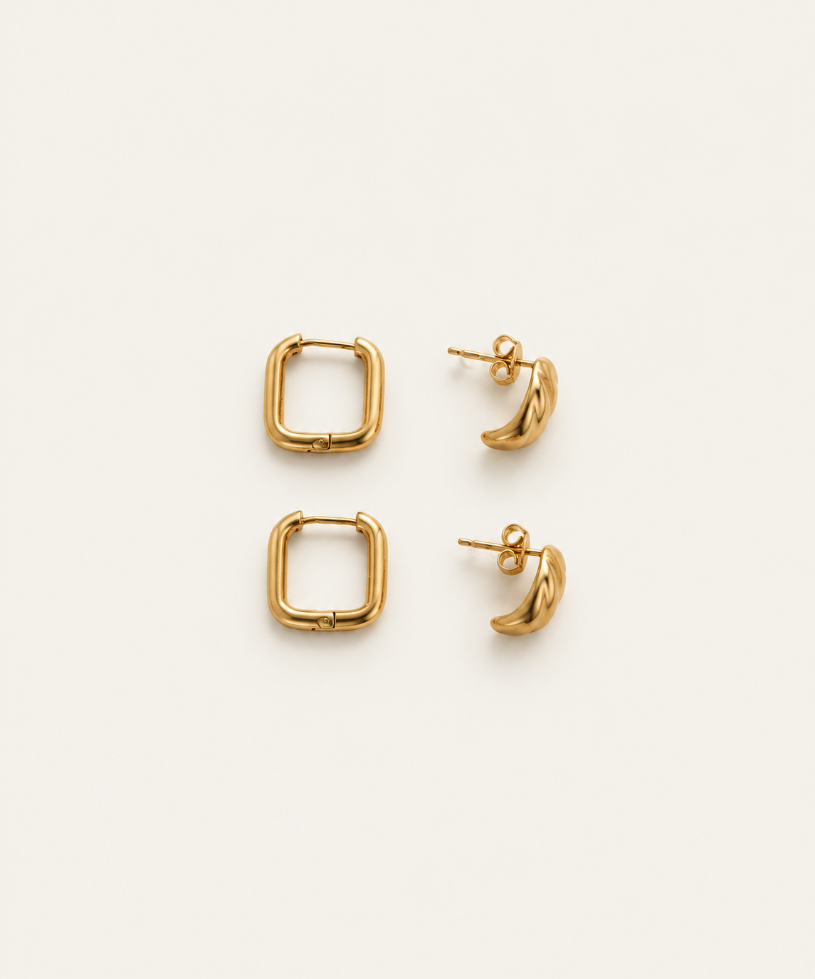 Earrings combo in gold