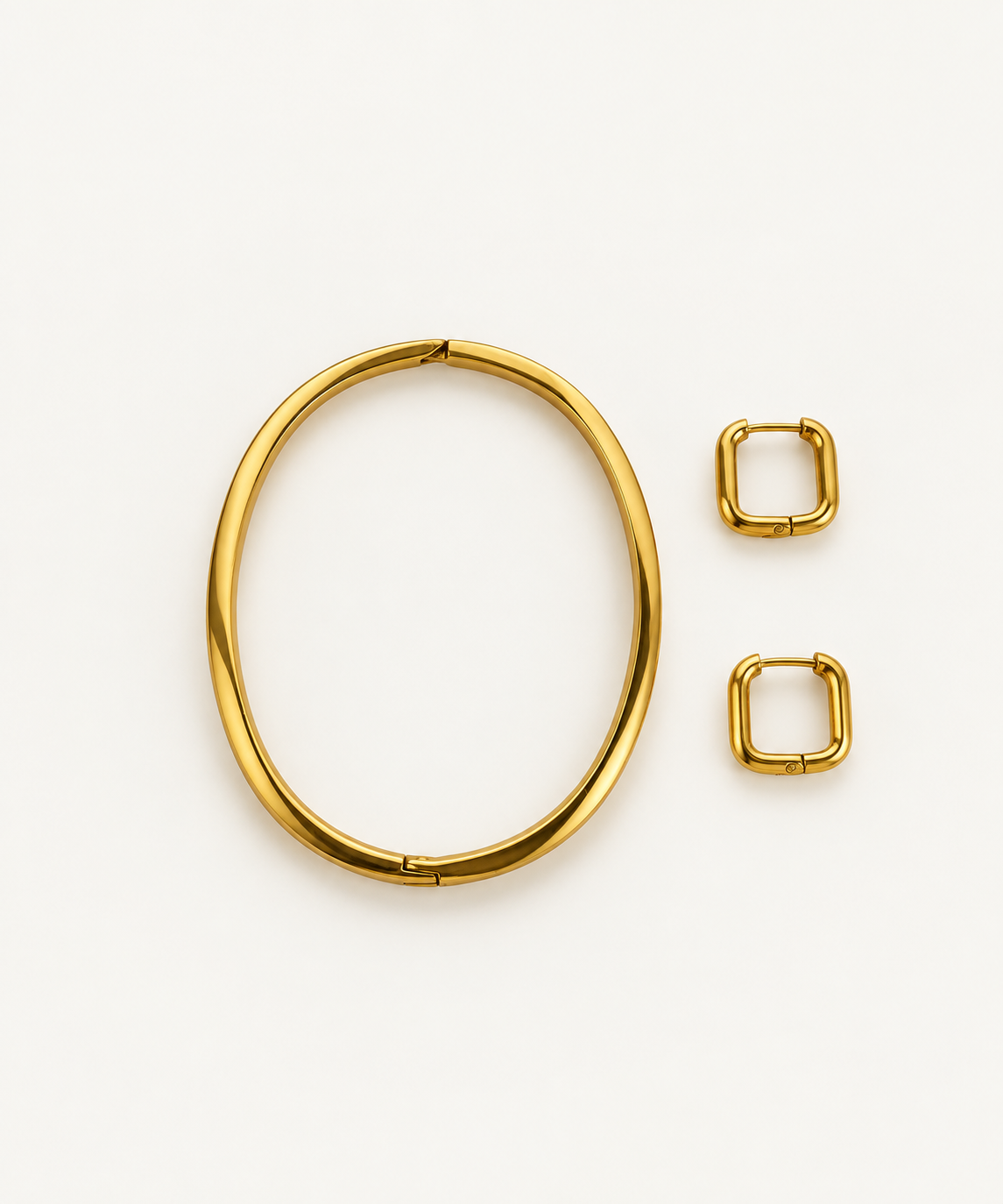 Go to bracelet with square hoops
