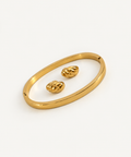 Twisted Huggie Earrings with Go to Bracelet