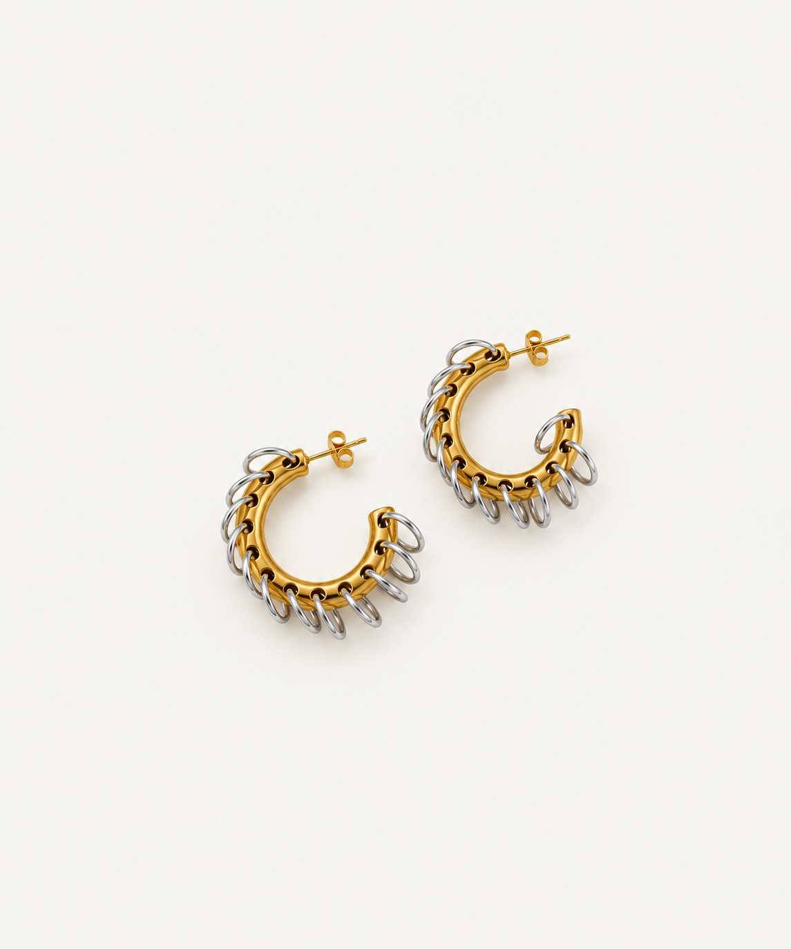 Echo Two tone earrings