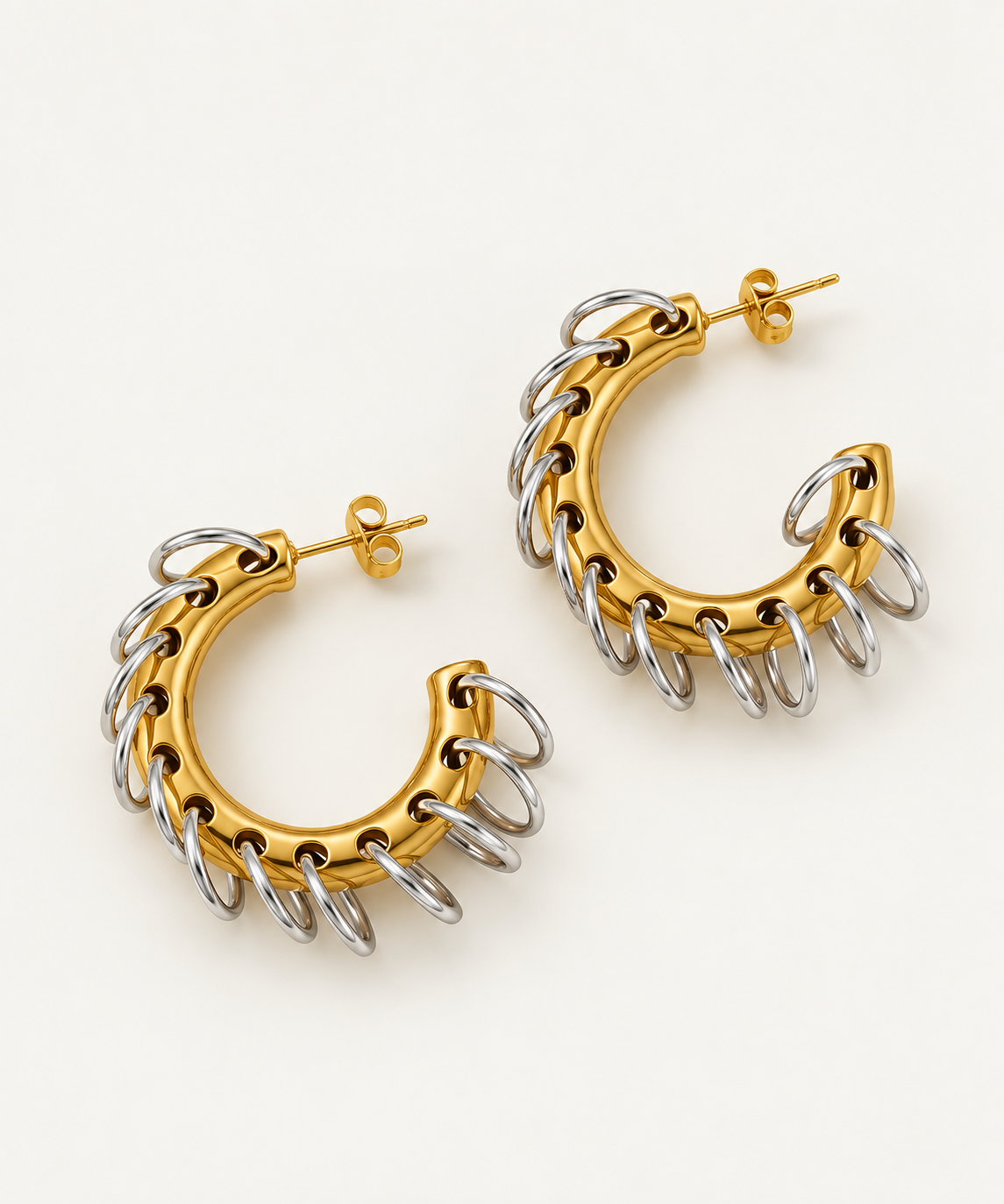 Echo Two tone earrings