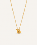 18k Gold Sculpted Knot Necklace