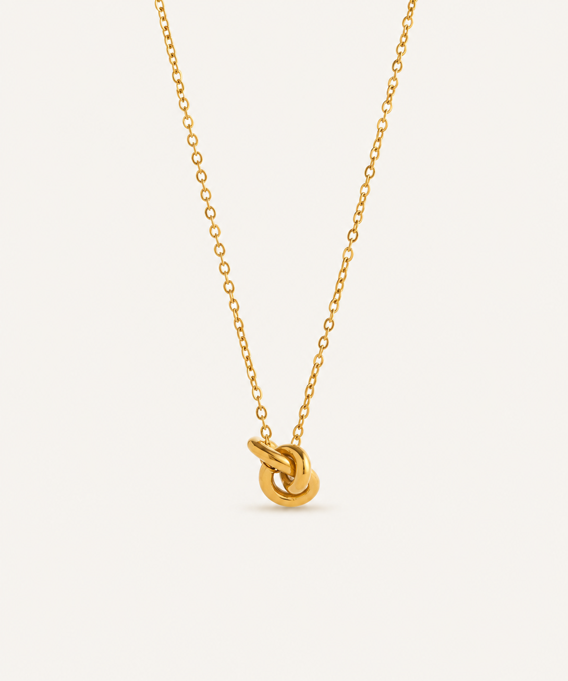 18k Gold Sculpted Knot Necklace