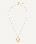 Mixed Metal Molten Halo Necklace