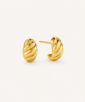 The Twisted Huggie Earrings - B E L O R I - Gold