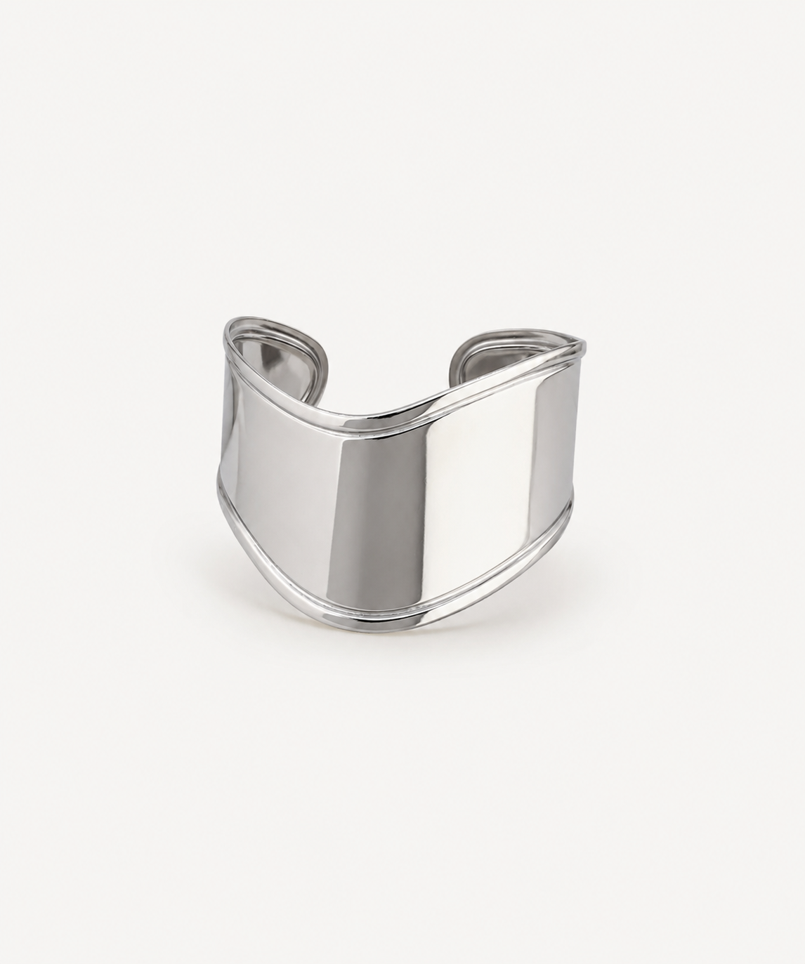 Hard Pass Silver Statement Cuff