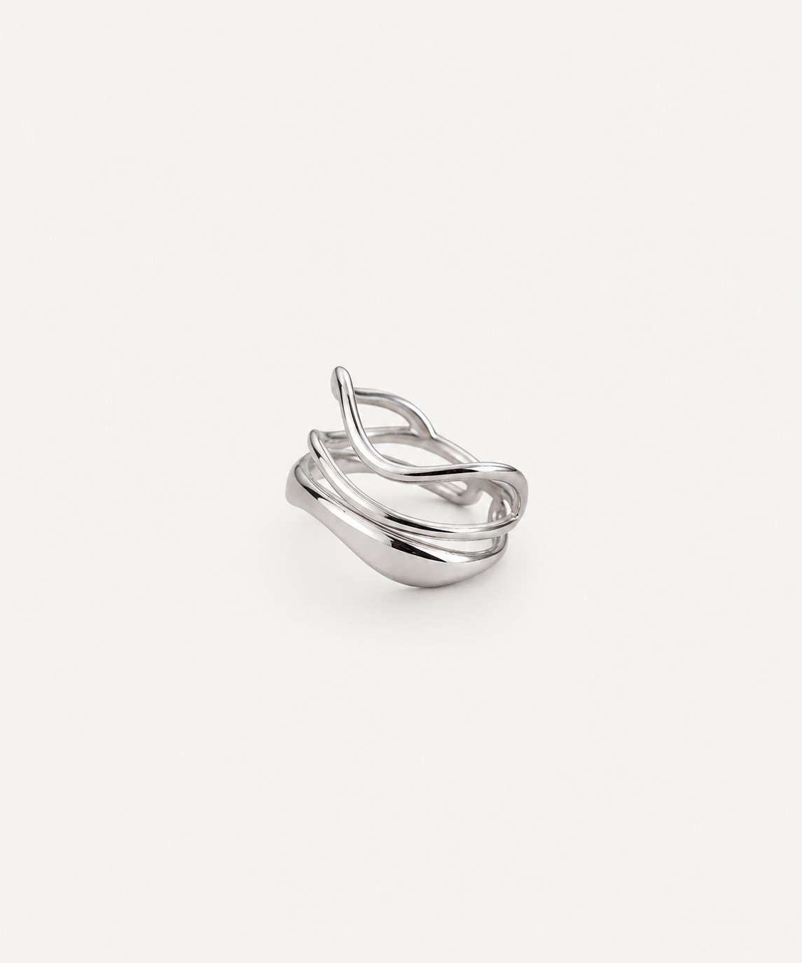No Reply Silver Open Ring