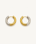 Always On two tone Huggie Hoops - B E L O R I - Two Tone