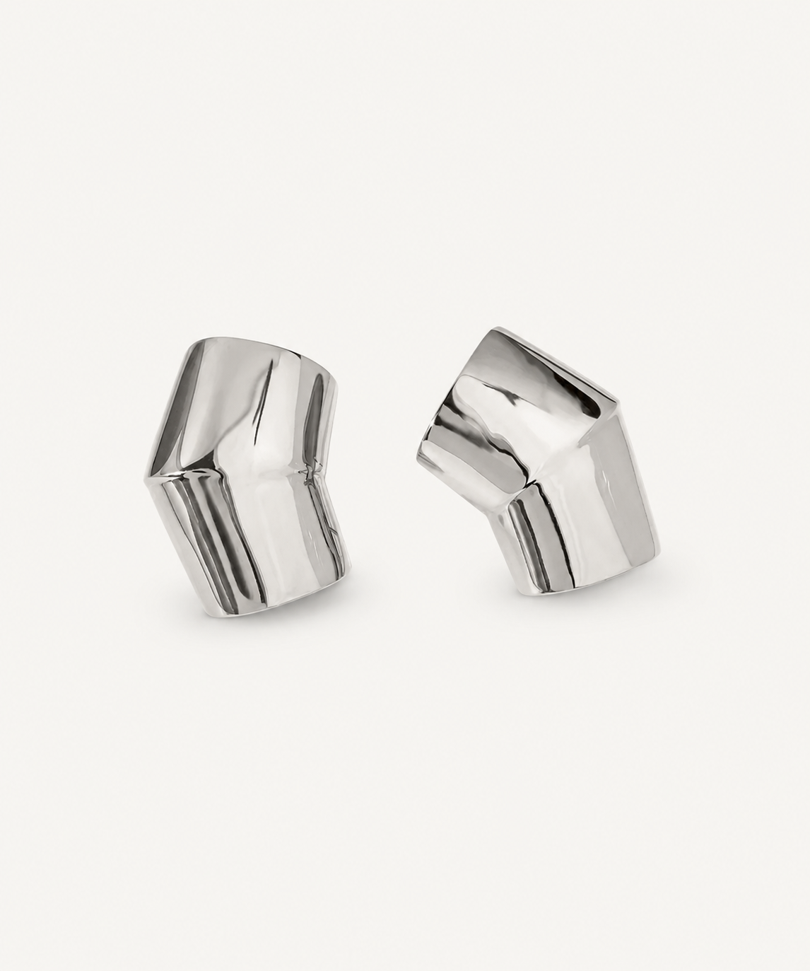Raw Edge Silver plated Earrings