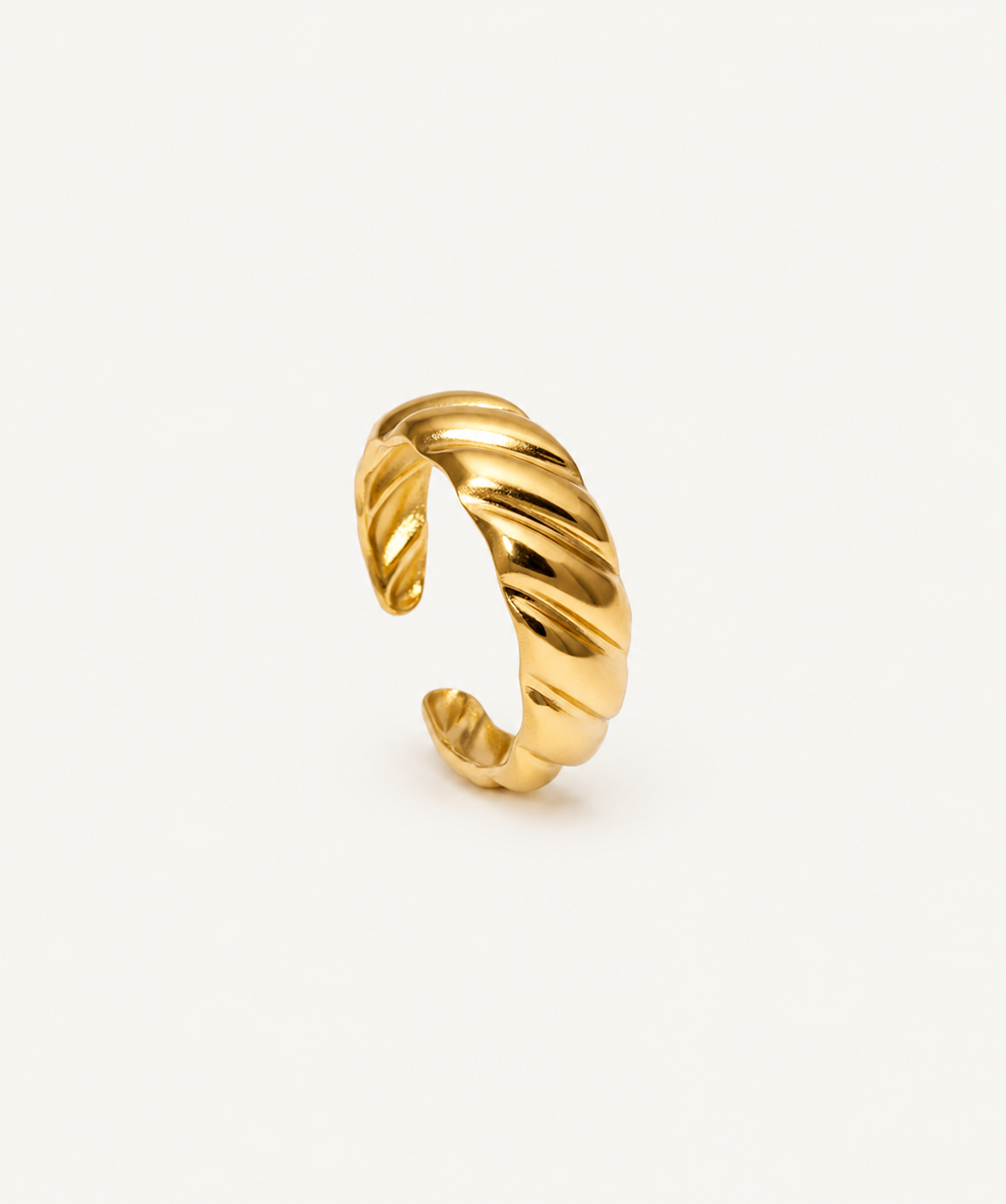 Running Late 18K Gold Plated Open Ring
