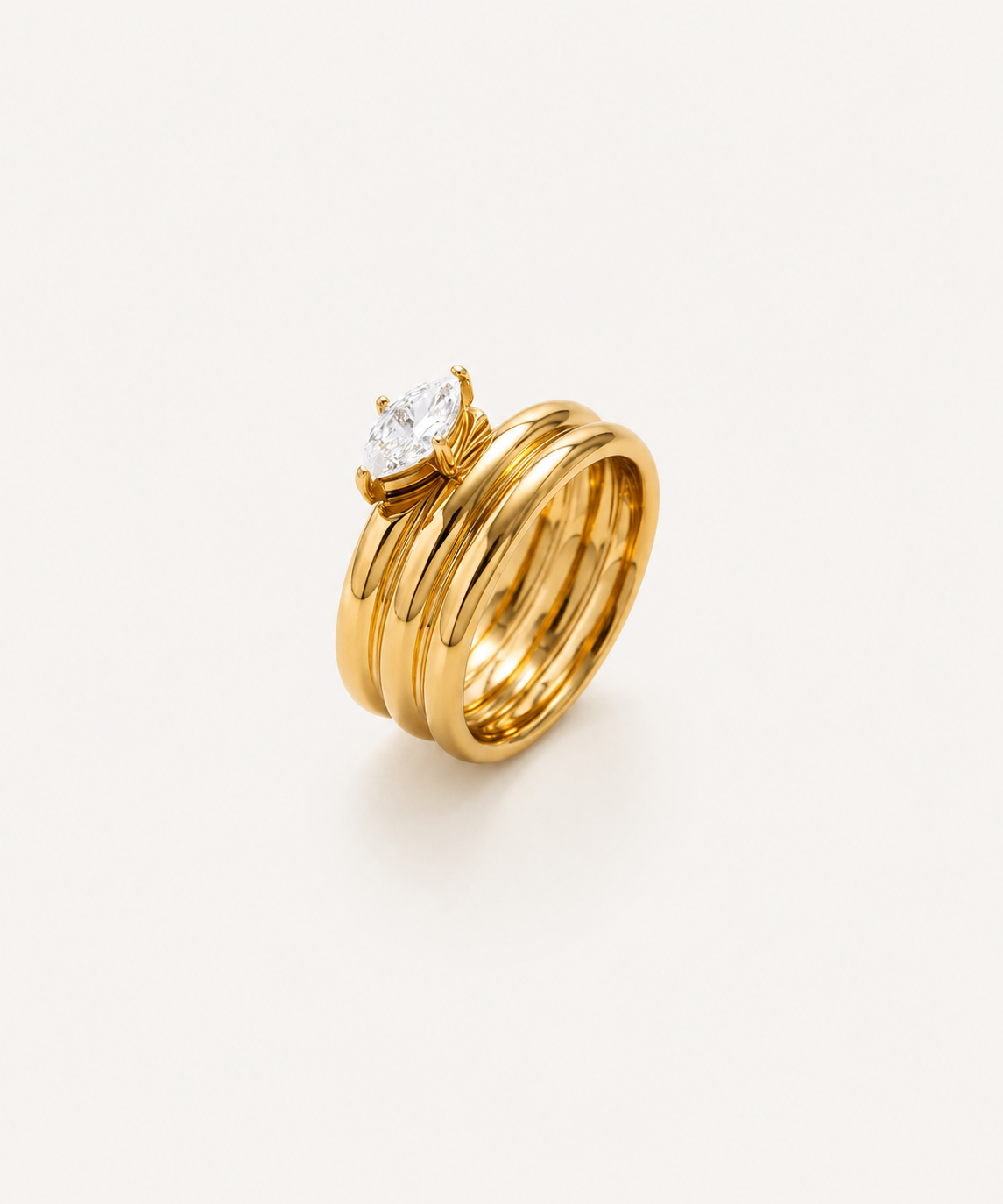 Pulse 18K Gold Plated Ring