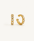 18k Gold Bezel Stone Ear Cuff