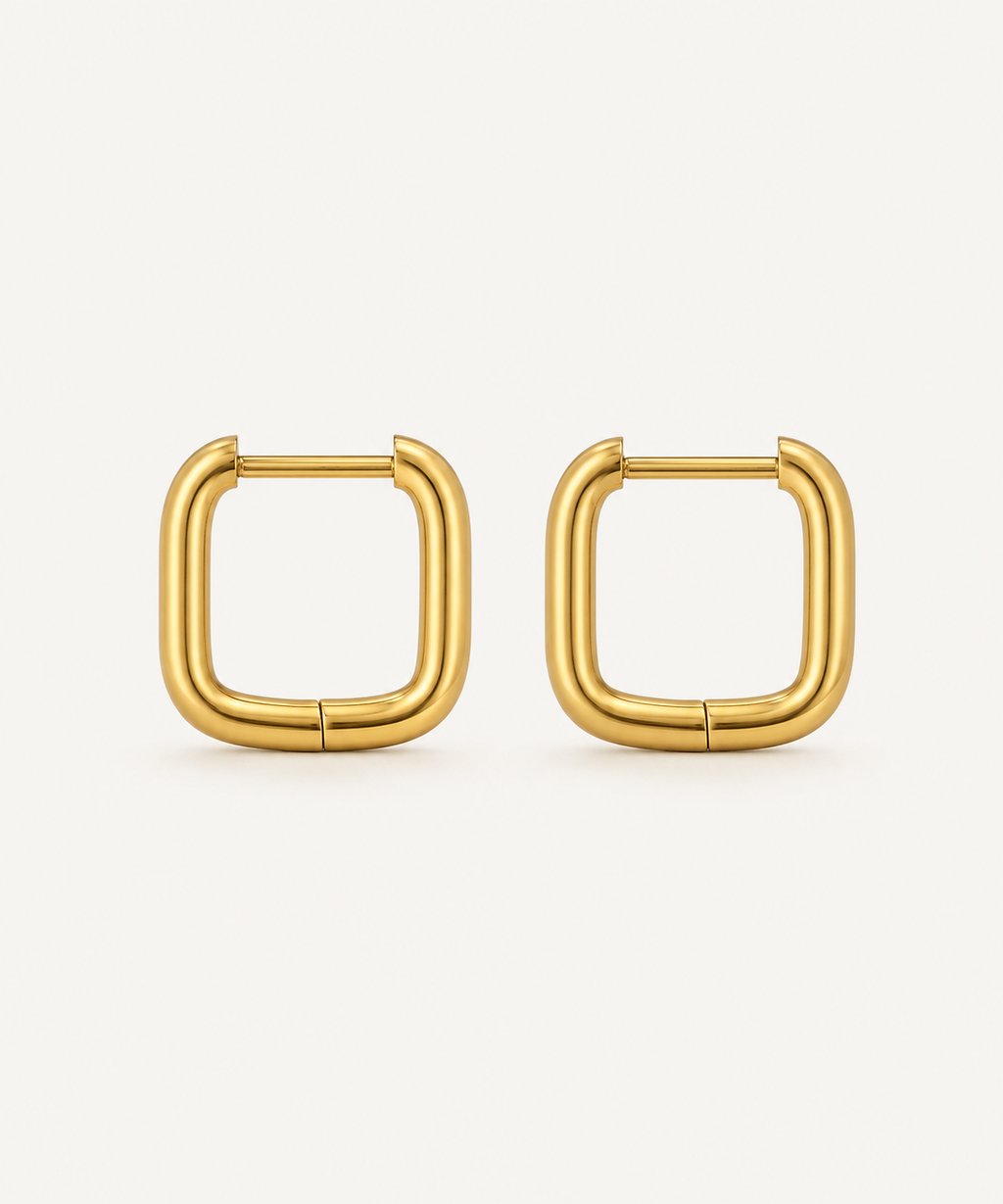 The Square Hoop Earrings