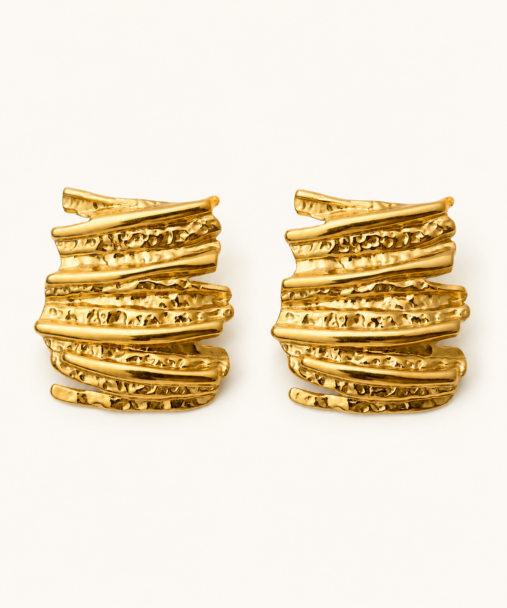 Steady 18K Gold Plated Statement Earrings