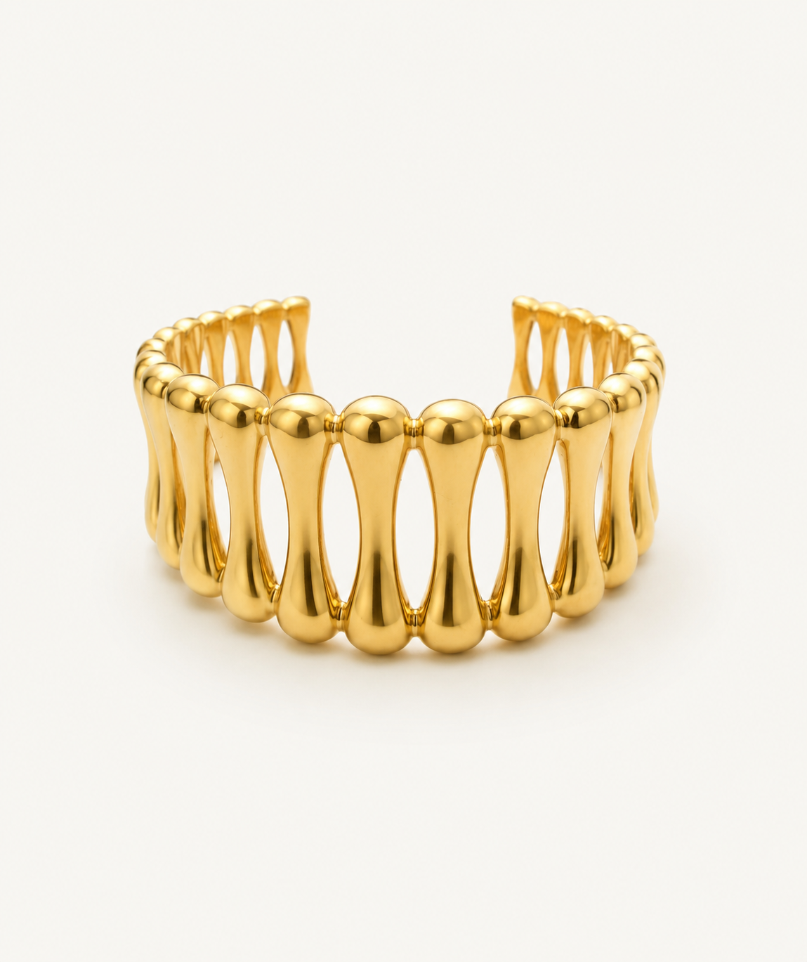 Poise Silver Plated Statement Cuff